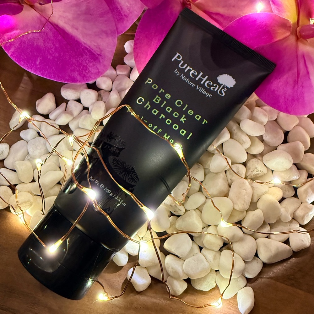 K-Beauty Pure Heals Nature Village Pore Clear Black Charcoal Peel-off Mask NIB